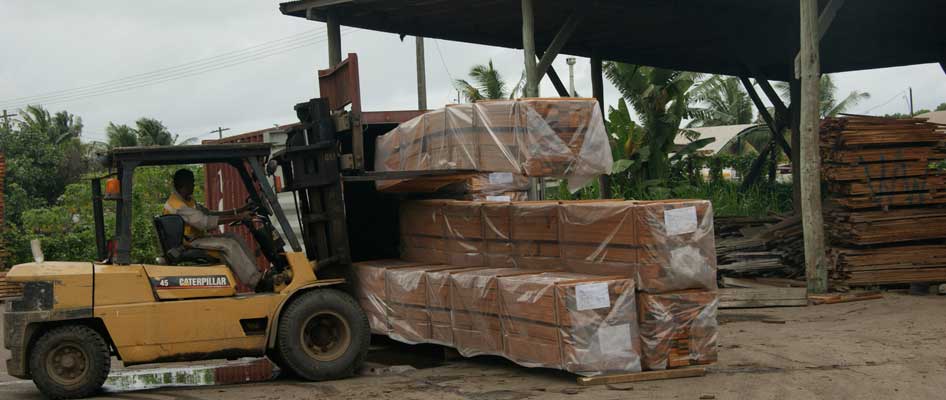 Fijian Mahogany ready for export